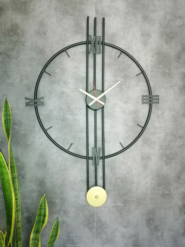 ساعت دیواری مدرن کد H/107 دارای موتور آرام گرد
