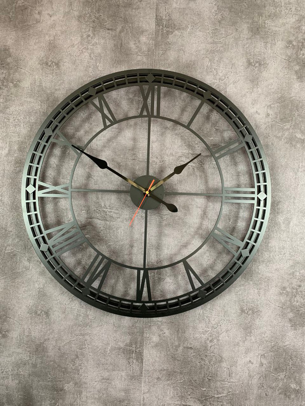ساعت دیواری فلز دارای موتور آرام گرد کد H/188